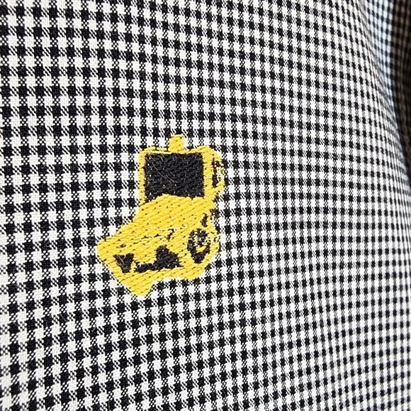 Johnston & Murphy Pirate Themed Plaid Short Sleeve Button Shirt Men's Medium - Picture 14 of 16